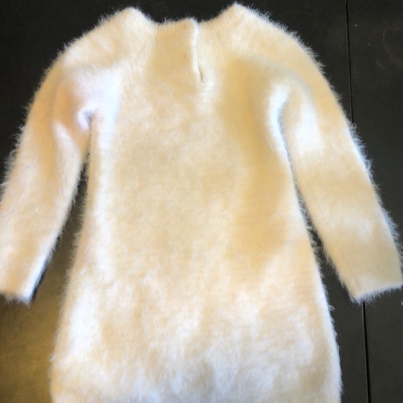 Adorable like new fuzzy winter white star dress - Picture 4 of 9